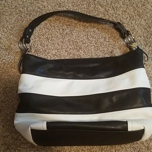 Black and white purse